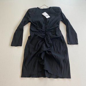 ZARA NEW WITH TAG Black Long Sleeve Dress